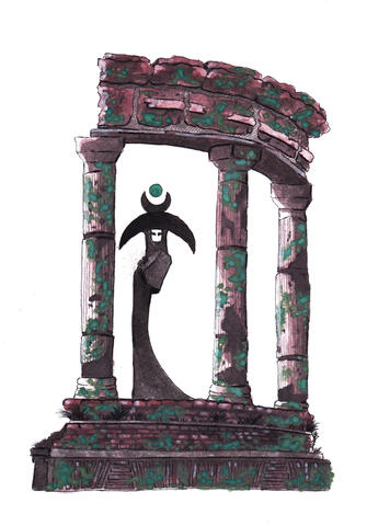 Among the ruins
